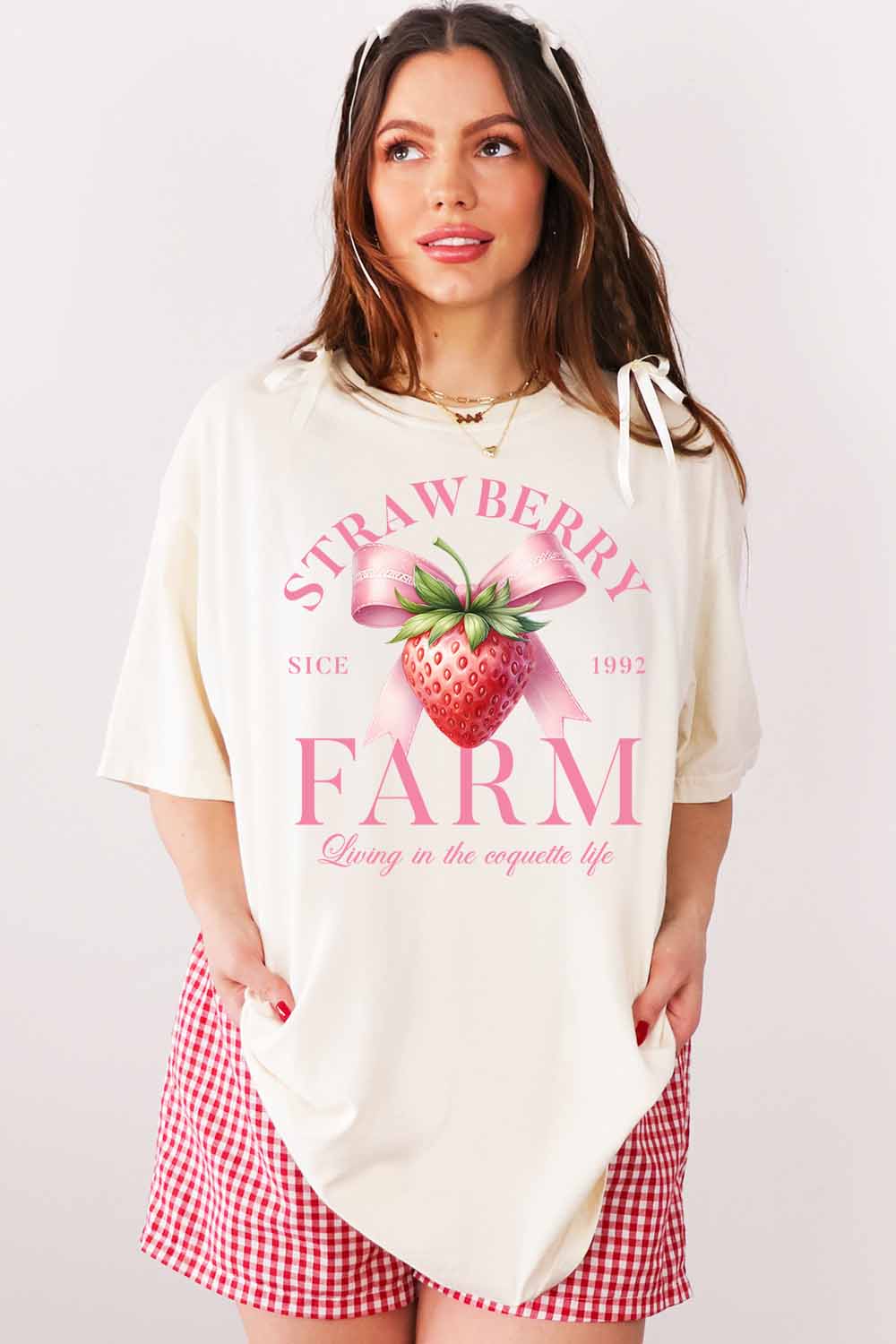 Women Graphic Tee | Strawberry Farm