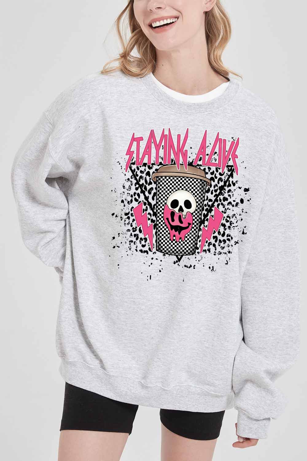 Graphic Sweatshirt |  Staying Alive