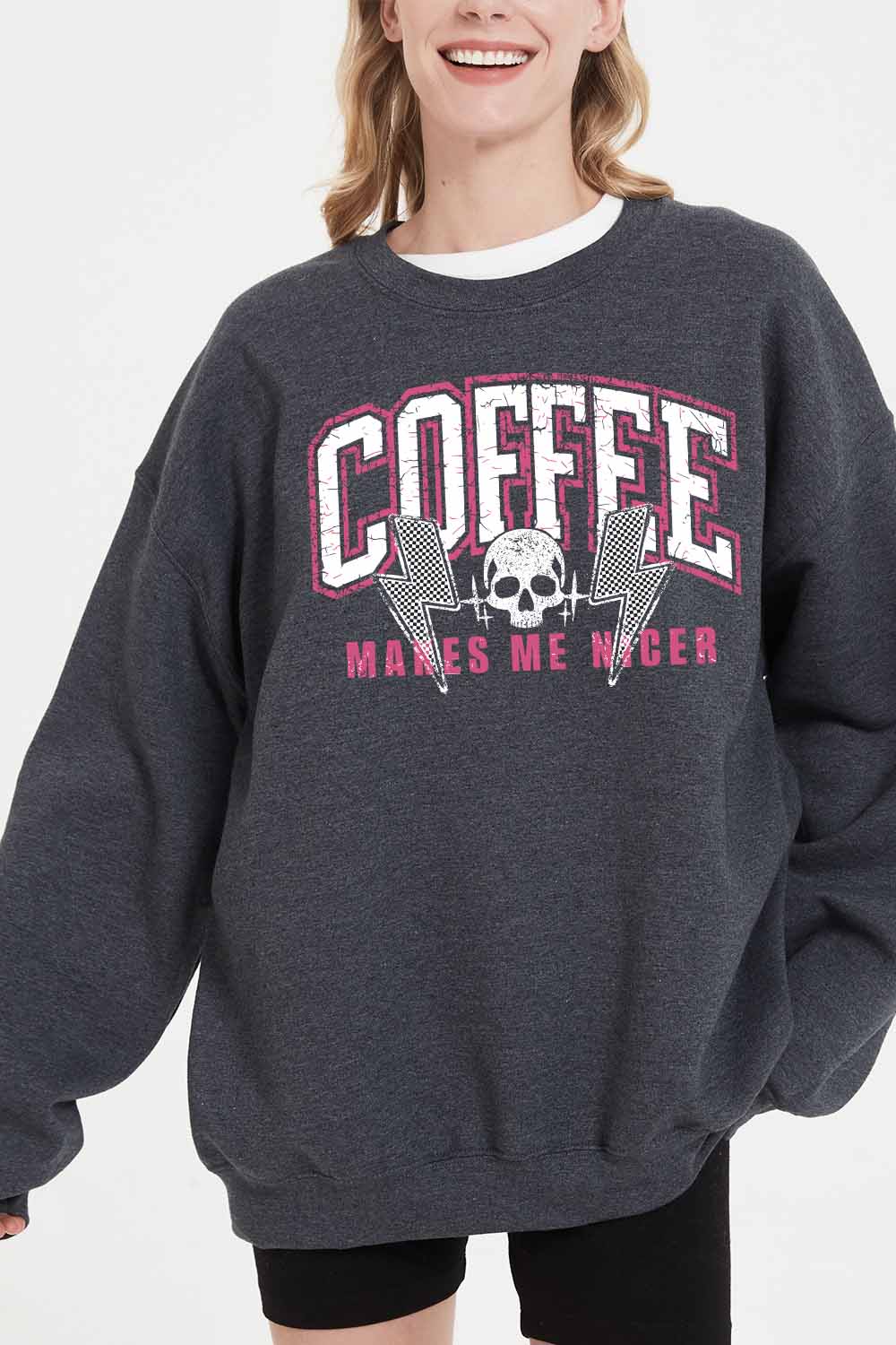 Graphic Sweatshirt |  Coffee Makes Me Nicer