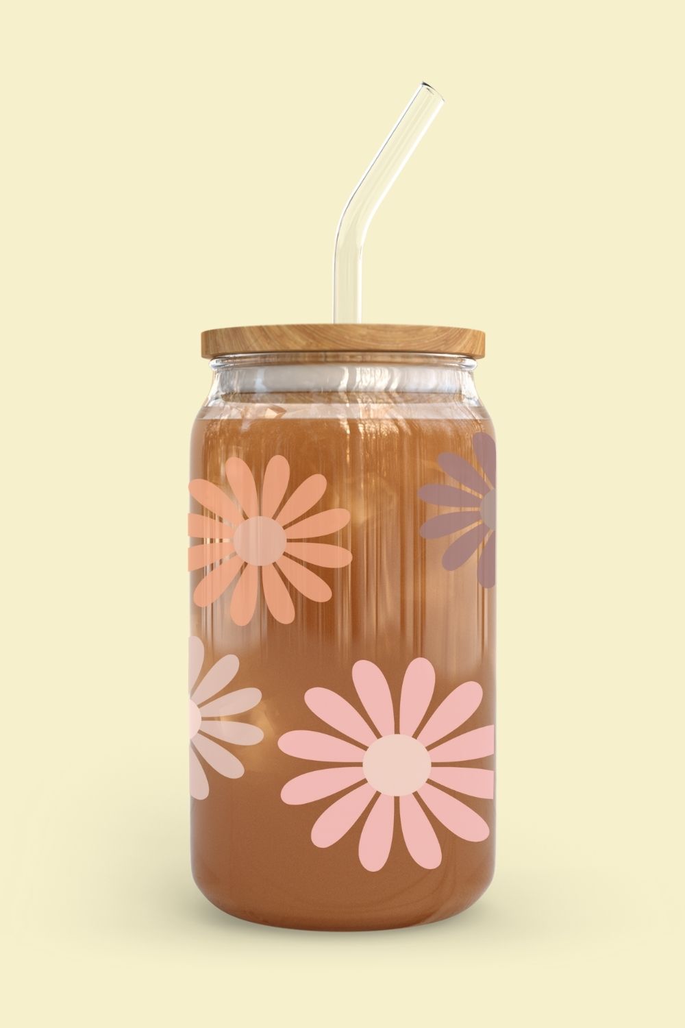 Libbey Glass Cup |  Daisy Flower