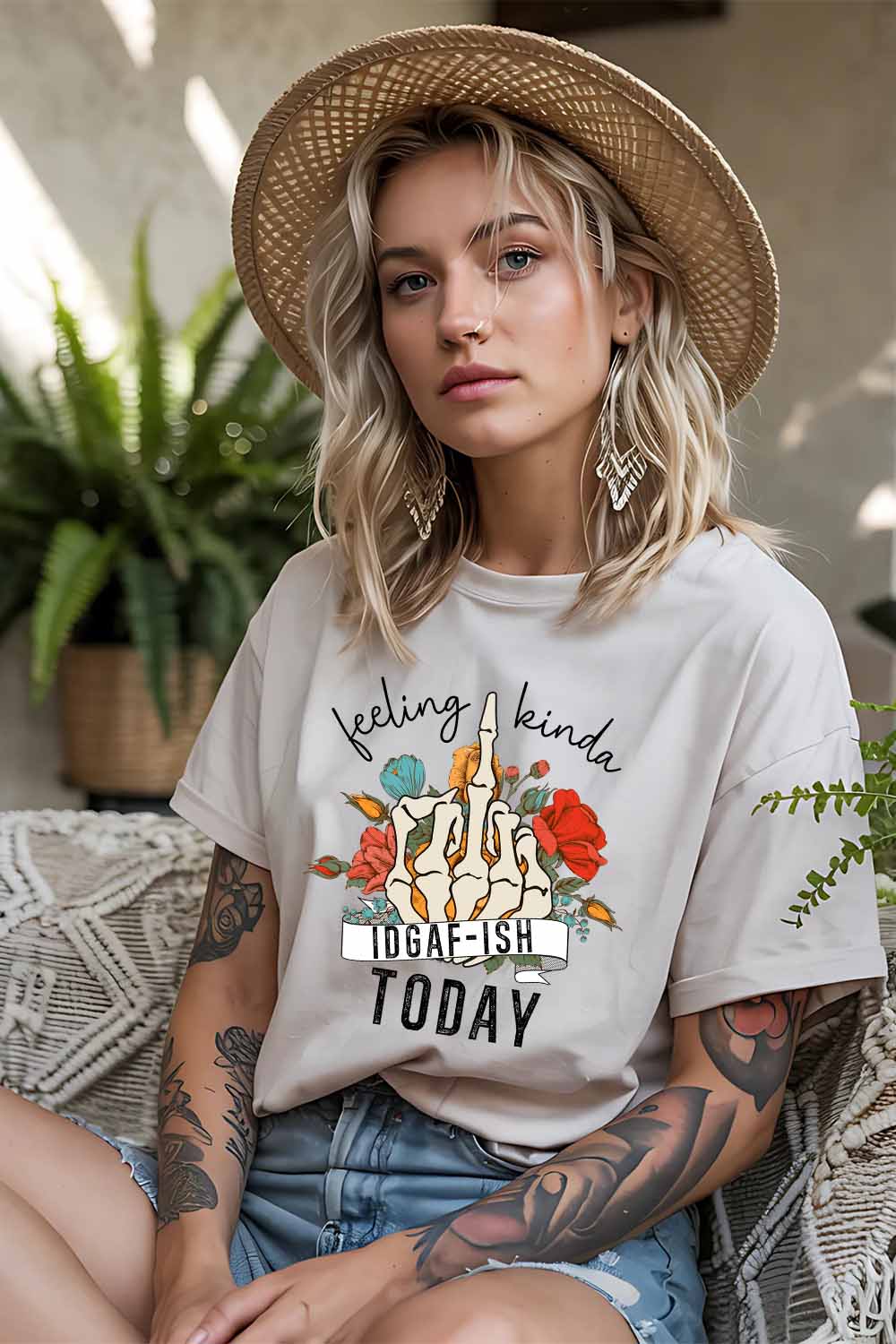 Women Graphic Tee | Feeling IDGAF