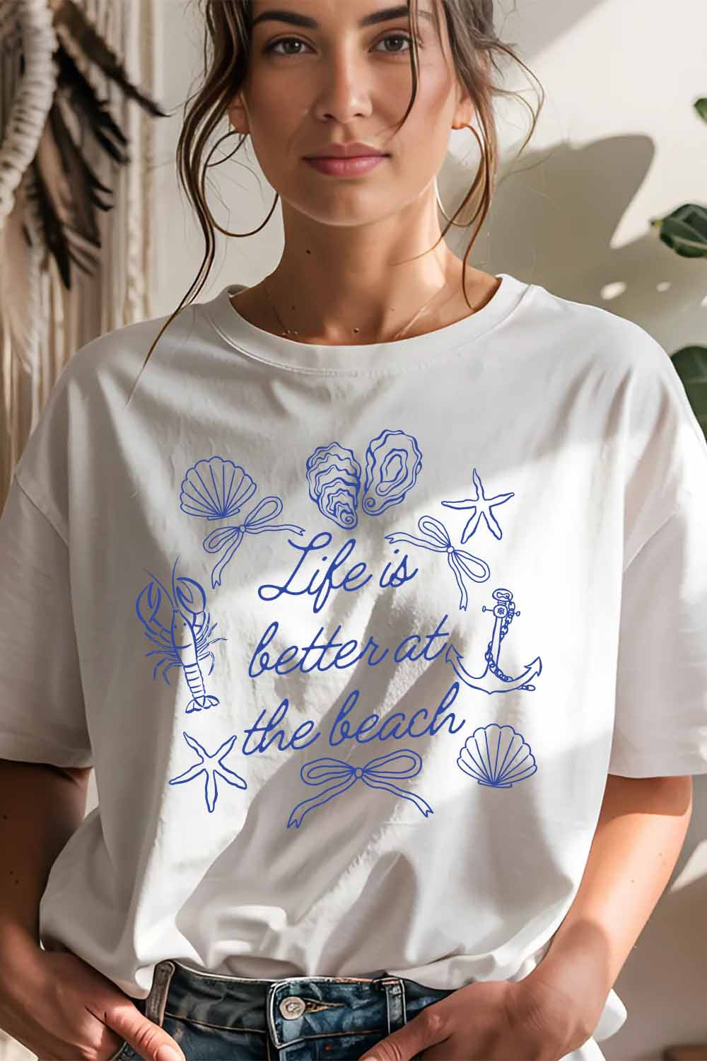 Women Graphic Tee | Life is Better at The Beach