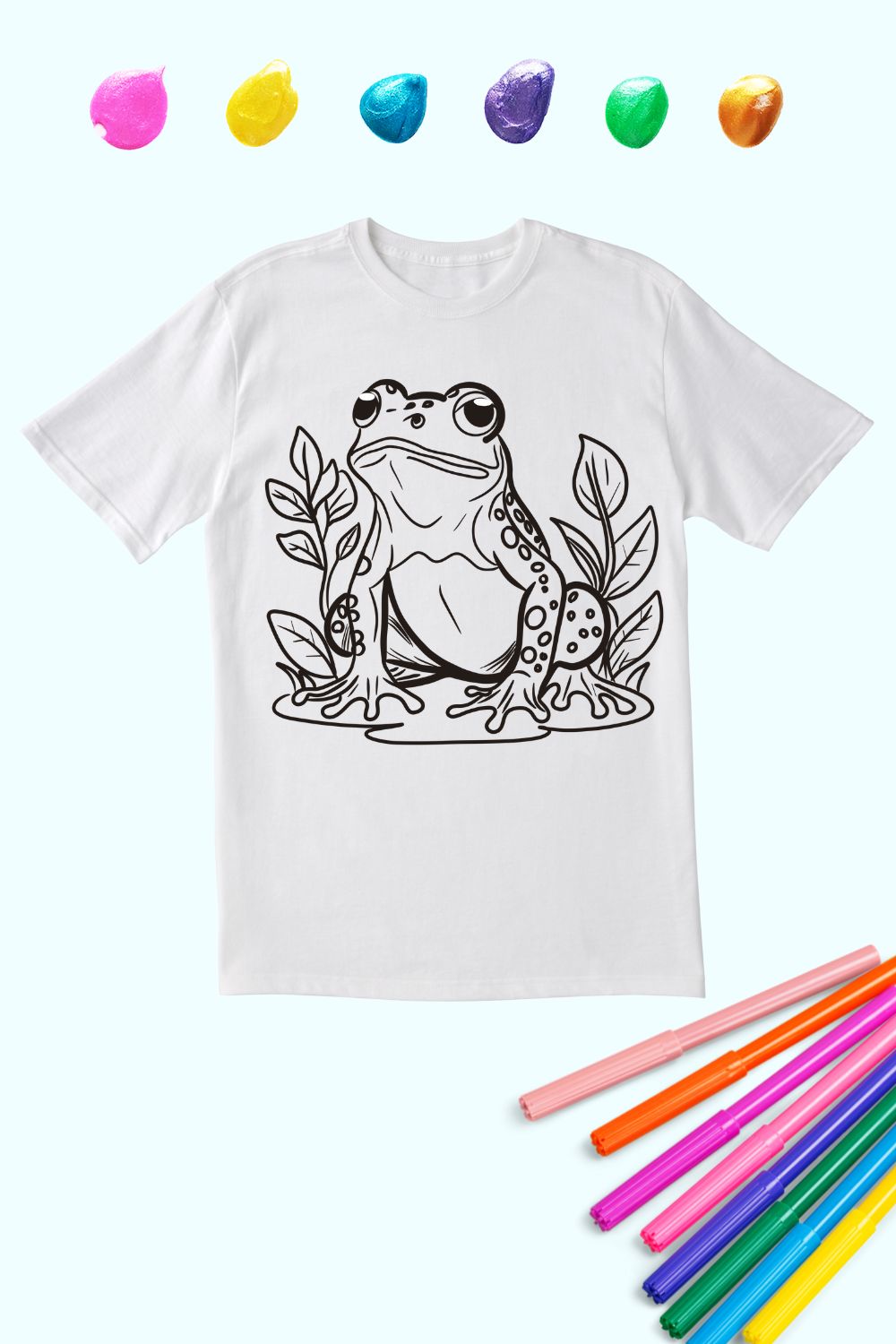 Kids Coloring Cotton Tee | Frog