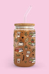 Libbey Glass Cup, Books & Coffee