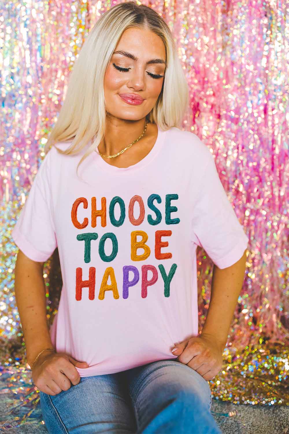 Women Graphic Tee | Choose Happy