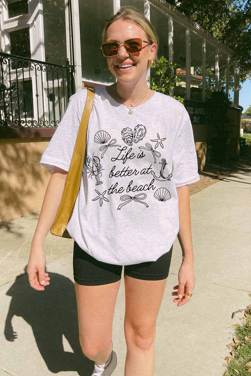 Women Graphic Tee | Life is Better at the Beach