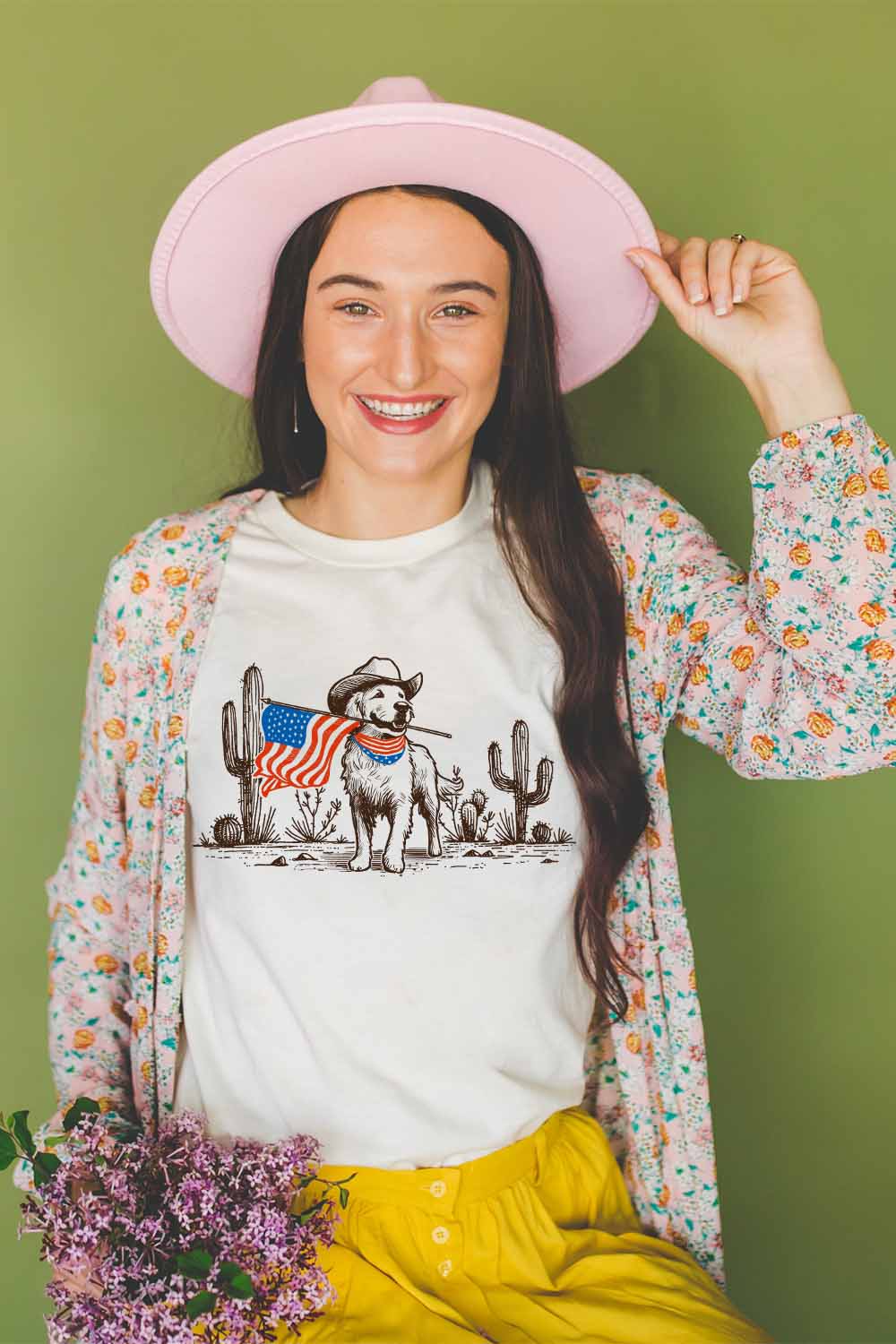 Women Graphic Tee | USA Flag