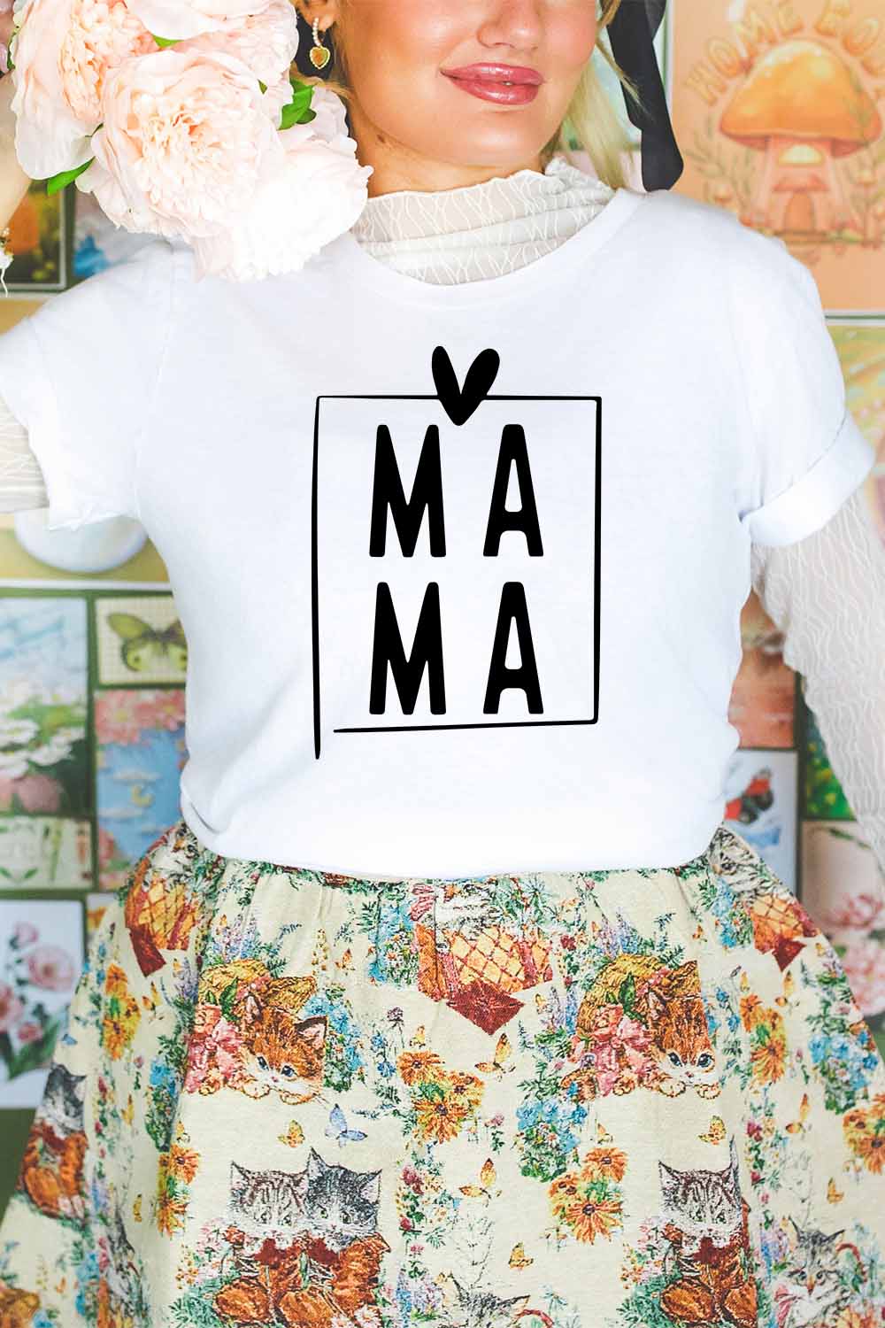 Women Graphic Tee | Mama Heart