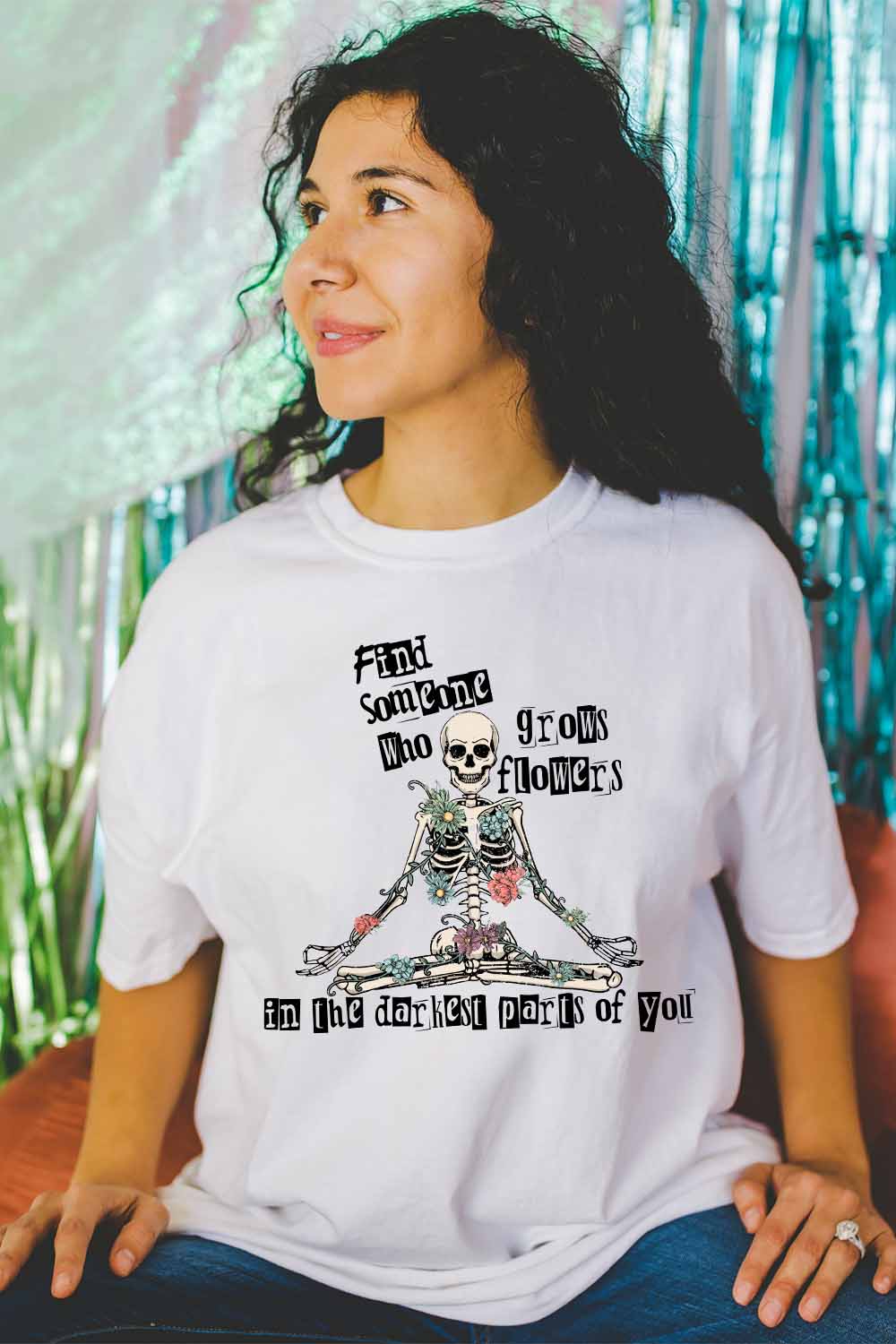 Women Graphic Tee | Grows Flowers