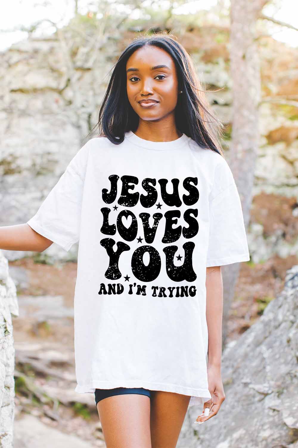 Women Graphic Tee | Jesus Loves You